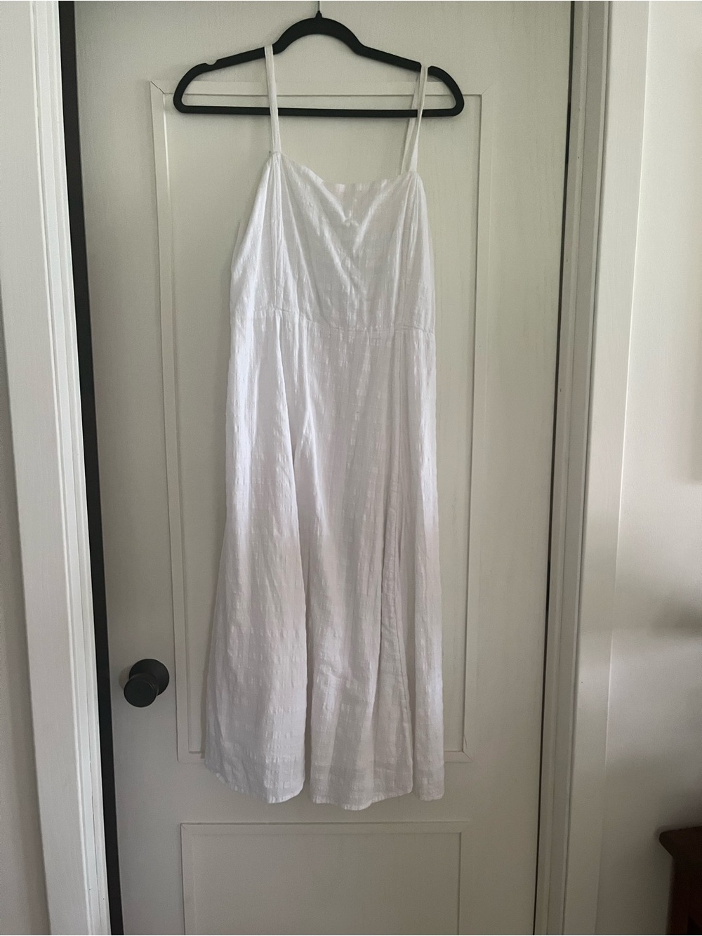 GAP Cotton White Textured Sundress